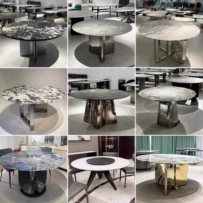 不锈钢餐桌腿支架大理石圆台餐台脚架岩板长桌脚底座架子腿支架