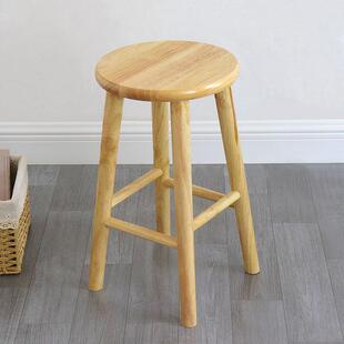 斯堪的纳维亚圆木凳实木凳家居时尚梳妆凳简约餐厅椅木凳客厅凳榫