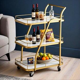 餐车酒水车饭厅茶水车甜品蛋糕手推车酒店银行4s店服务商用小推车