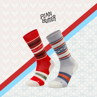 滑雪袜 美利奴羊毛 北欧设计元 素 保暖防寒户外 PLAN 长筒 BUTTER