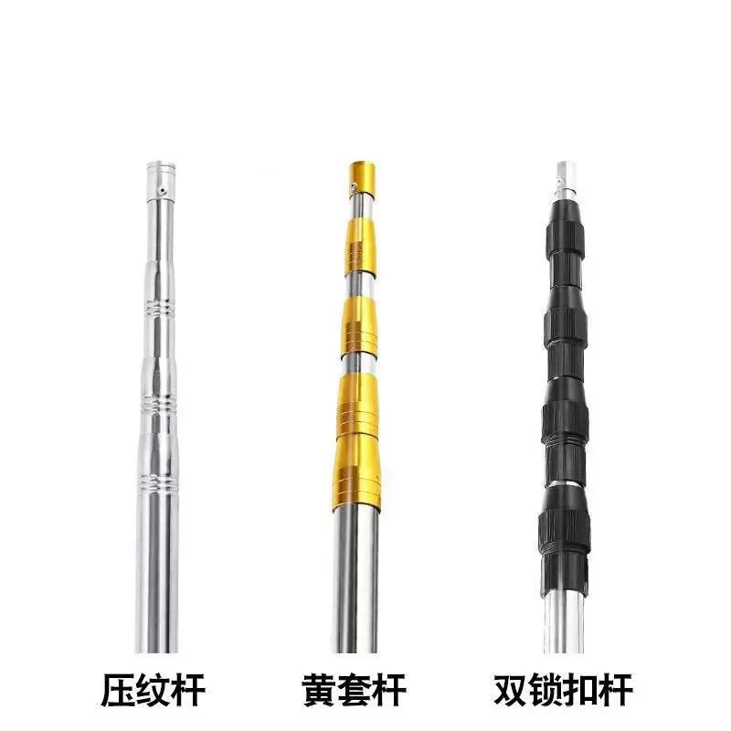 加粗伸缩不锈钢杆镰刀竿捞鱼网刀杆摘果竿鱼叉杆渔具用品