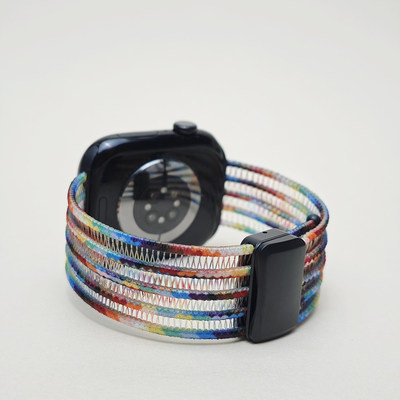 创意鱼丝线编织适用iWatchs11华为Fit5双节磁吸表带applewatchs10S9se舒适FIT4小米10Pro红米watch65高级透气