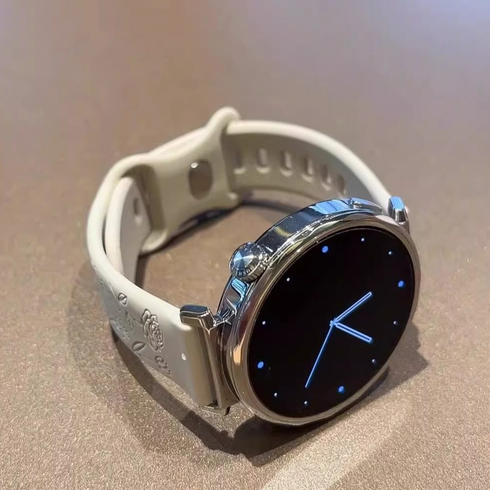 适用华为GT7手表gt6新款玫瑰浮雕液态硅胶Watch6运动表带FIT5柔软Fit4亲肤GT5gt4GT3智能OPPOWatchX3Mini高级