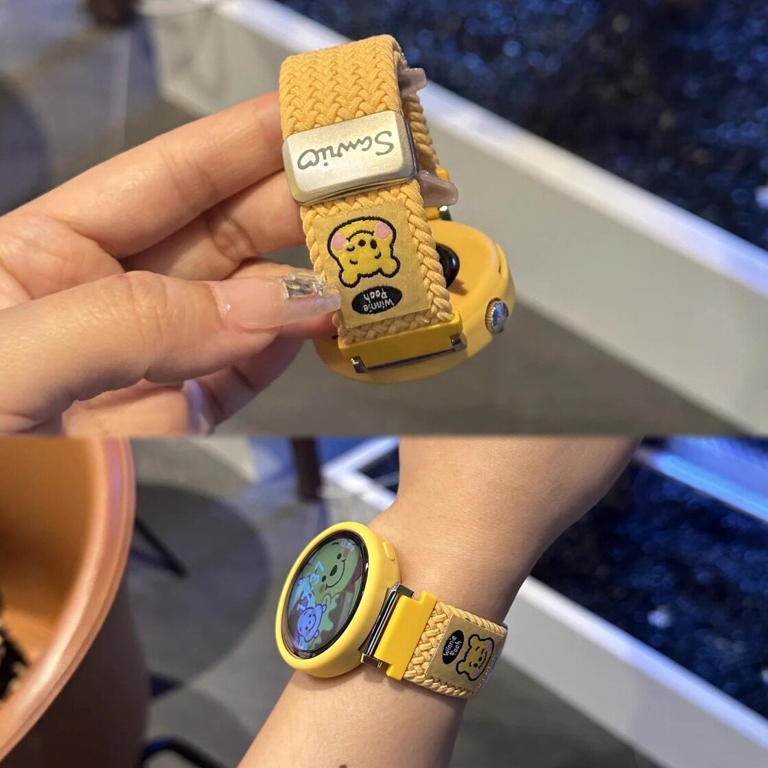 适用于华为GT5手表gt4新款小熊维尼弹力柔软编织磁吸表带华为Fit4可爱fit3软壳GT6智能Watch54运动GT2gt3秋冬