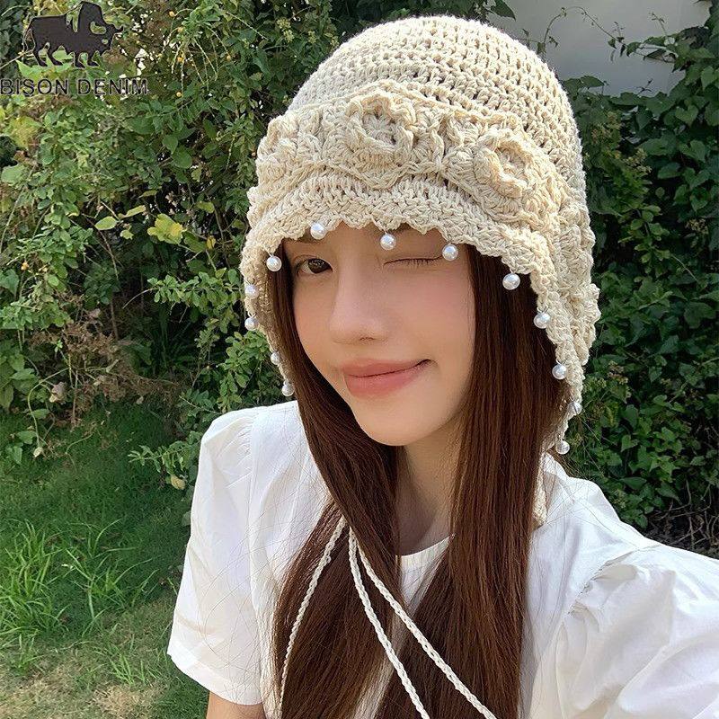 民族风手工编织花朵镂空钩织帽女款2026新款春夏季透气显脸小帽子,服饰配件/皮带/帽子/围巾,帽子,淘宝优惠券,粉丝福利购,淘宝优惠卷