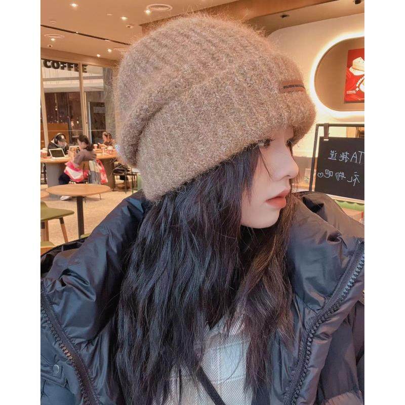 过年含羊毛秋冬毛线堆堆帽女大头围冷帽保暖帽子显脸小护耳针织帽,服饰配件/皮带/帽子/围巾,帽子,淘宝优惠券,粉丝福利购,淘宝优惠卷