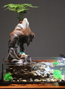 造景摆件中式客厅办公室流水招财玄关桌面风水轮假山喷泉微景观