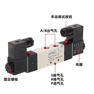 108电VVV2控 电磁阀双V3 12004亚德客4阀20 642双4040线圈15