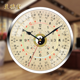 八卦钟十二时辰子午流注表美容院钟表客厅天干地支挂钟五行养生