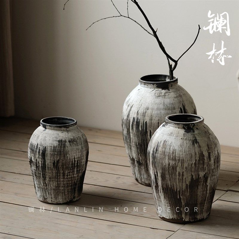 南蛮侘寂风陶罐花瓶陶瓷粗陶插花复古民宿酒店禅意装饰摆饰大坛子,家居饰品,花瓶,淘宝优惠券,粉丝福利购,淘宝优惠卷