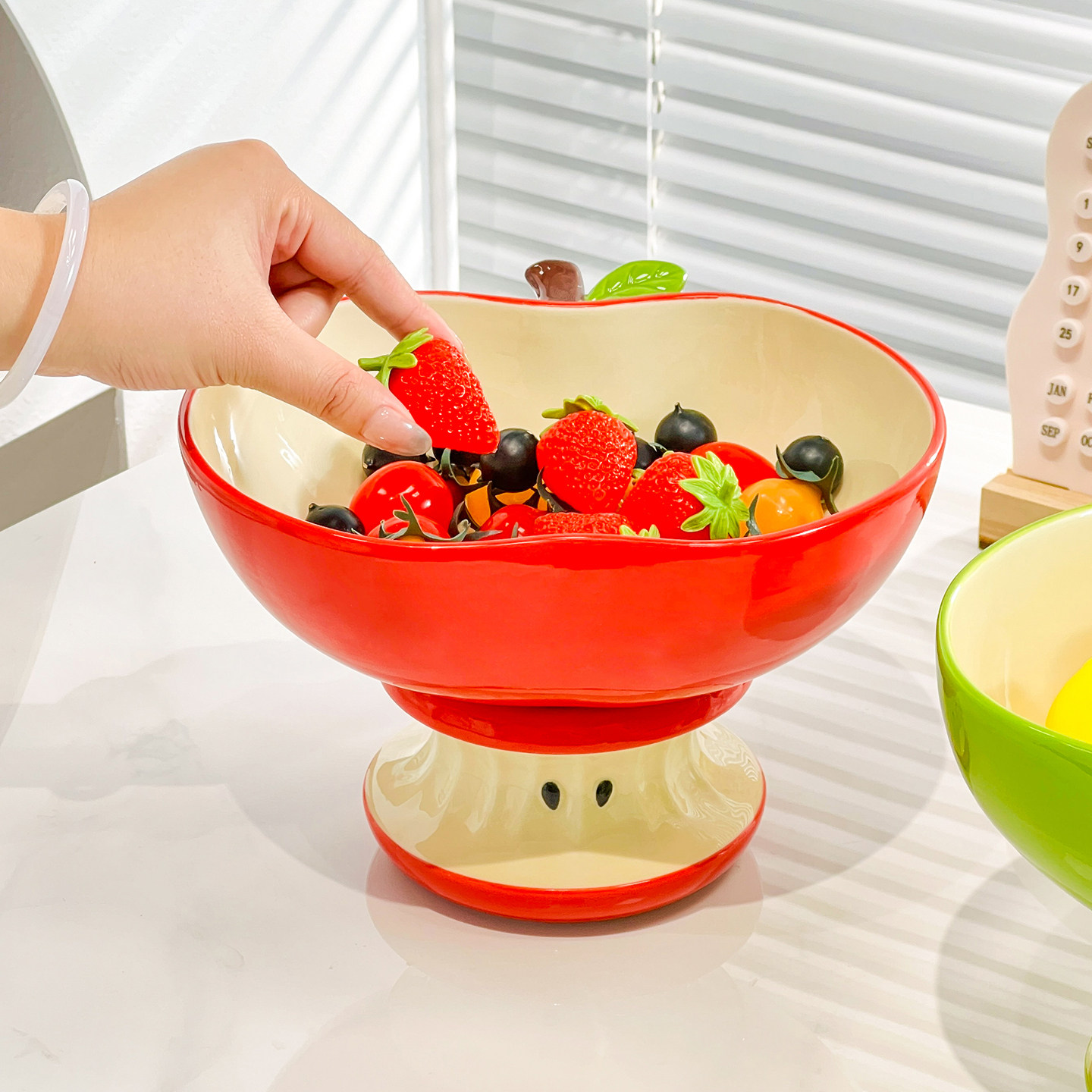 果盘家用客厅茶几零食摆放盘大果盆果篮轻奢风高颜值可沥水水果盘,餐饮具,果盆/果盘/果篮,淘宝优惠券,粉丝福利购,淘宝优惠卷