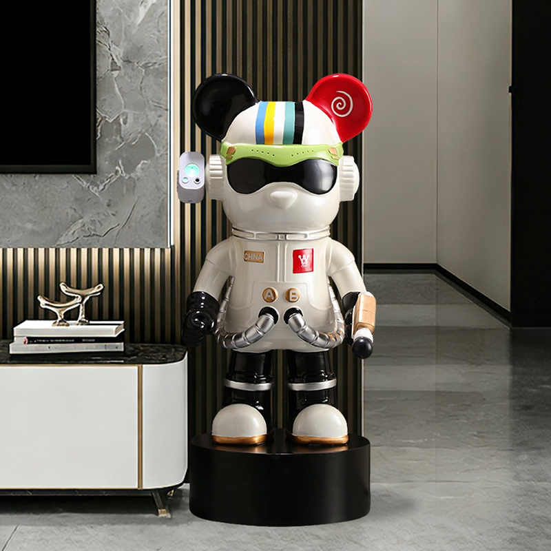 大型太空熊宇航员落地摆件