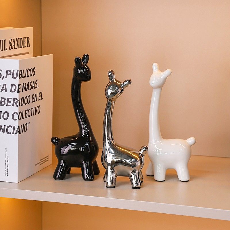 高端大气一家三口小鹿酒柜装饰品摆件轻奢高档客厅电视玻璃柜家居,家居饰品,装饰摆件,淘宝优惠券,粉丝福利购,淘宝优惠卷