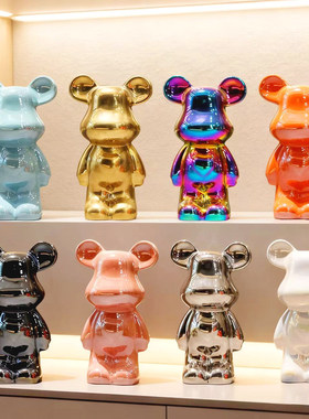 网红轻奢暴力熊陶瓷摆件