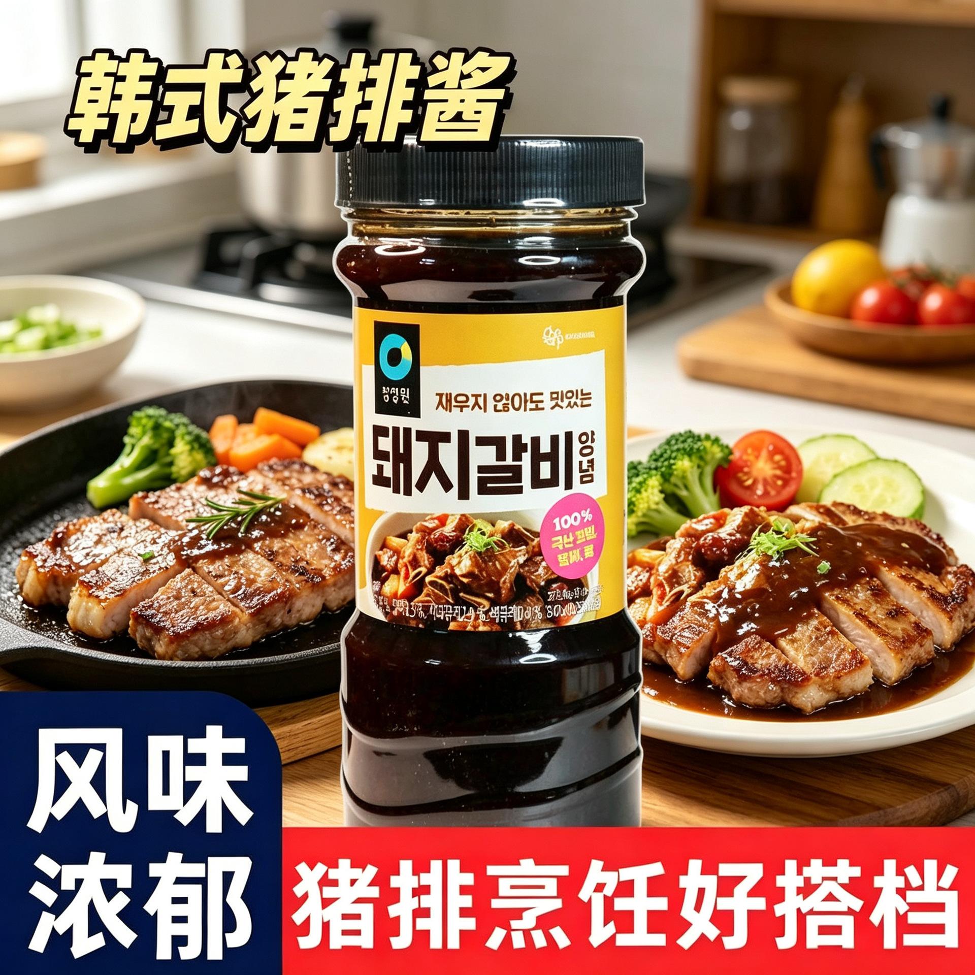 韩国清净园牛肉酱牛排猪肉猪排酱进口韩式腌肉烤肉烧烤酱料