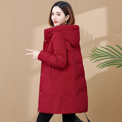 正品撤柜中长款90白鹅绒羽绒服女2025冬新款加厚女洋气女士外套潮