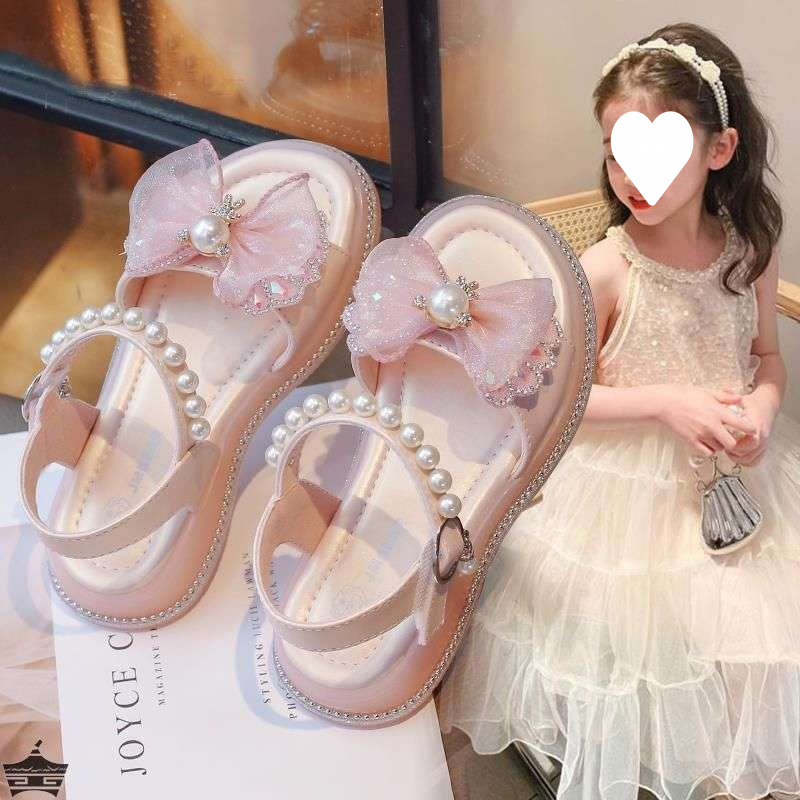 童鞋子儿童公主凉鞋爆款2025新款夏季夏款小女孩洋气水晶鞋