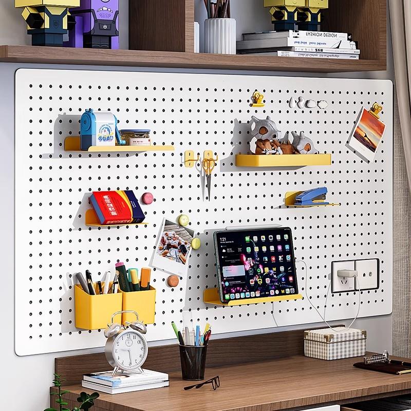 【洞洞板可定制尺寸可开孔】金属洞洞板置物架墙上配件收纳展示架