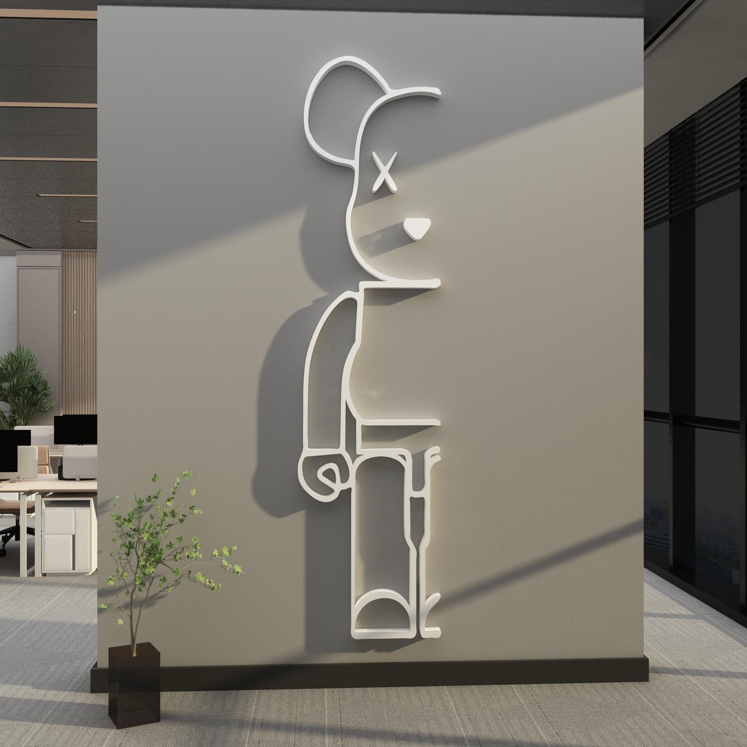 办公室氛围布置企业文化墙面装饰画公司进门形象墙贴纸网红打卡造