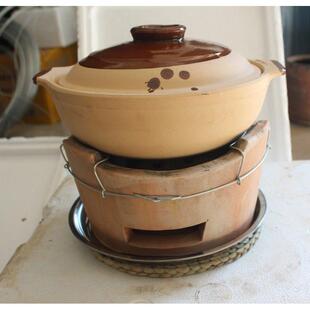 无釉土砂锅打边炉鱼头炖锅煲仔饭木炭烧烤炉火锅汤锅原矿土陶砂锅