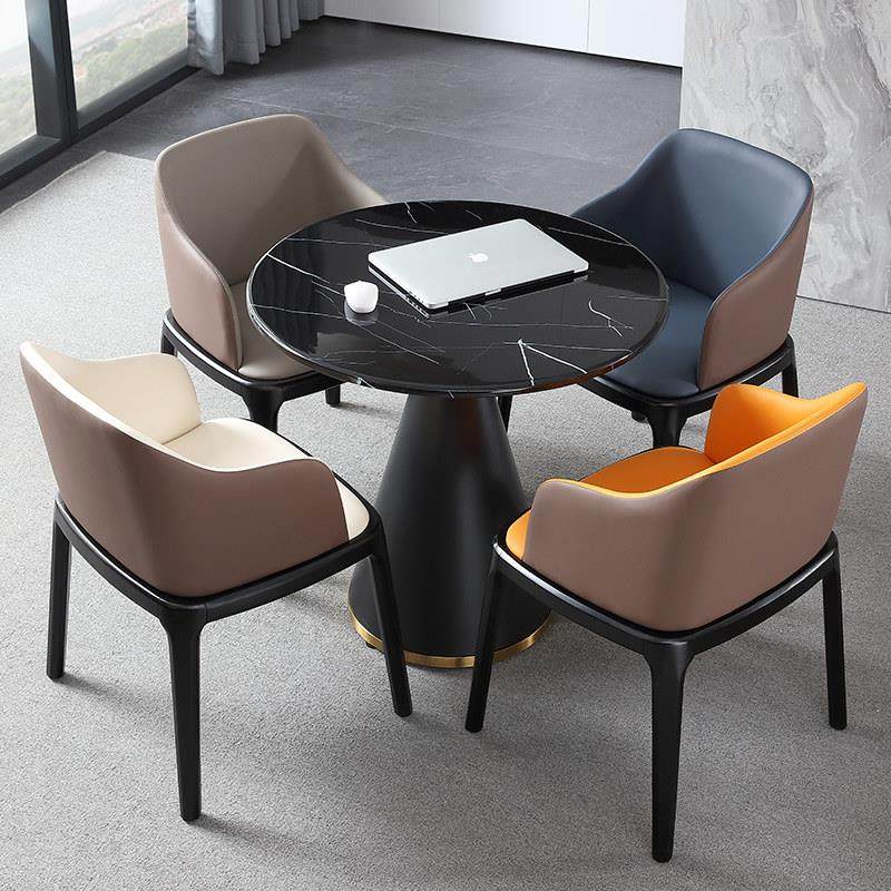 岩板洽谈桌椅组合轻奢大理石小圆桌简约样品屋展示中心会客谈判休,住宅家具,大理石餐桌,淘宝优惠券,粉丝福利购,淘宝优惠卷