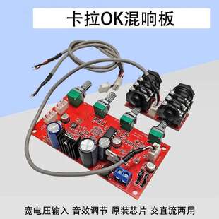 CD2399卡拉OK话筒板混响模块带运放前级放大动圈驻极体咪头通用