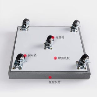 玄之祥石长方形可移动花盆托盘带滑轮万向轮底座仿水泥接水盘定制