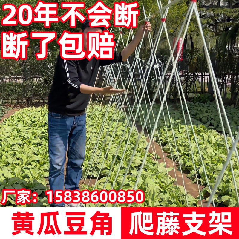 玻璃纤维杆豆角架家用架杆花盆西瓜菜地防虫网葡萄架菜园支撑丝瓜