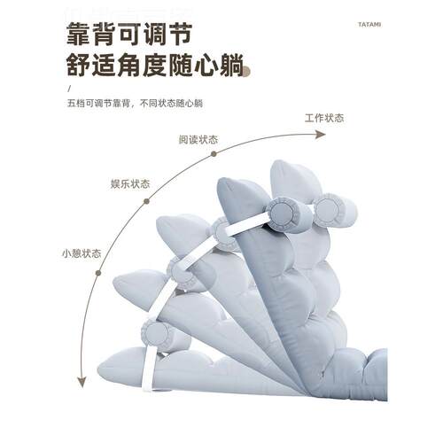 懒人沙发椅卧榻室房地上坐垫飘窗榻米女生间床椅上靠BCL背单人小