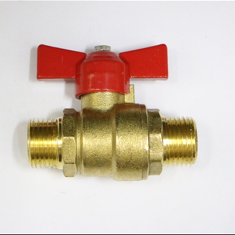 正品埃美柯206A黄铜蝶柄双外丝球阀直通开关水阀DN15(4分专卖店