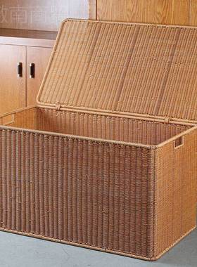 收纳IGR箱大号家用衣服棉被储物箱塑料仿特藤编理箱大容整量织奥