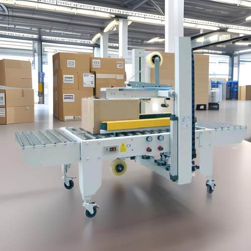 工字小型自动纸箱封箱机电商快递胶带封口机一字智能胶带打包机