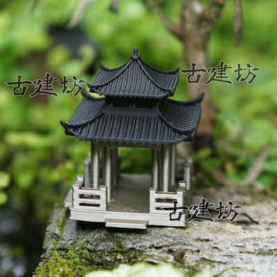 古建坊景观双层亭古风建筑摆件