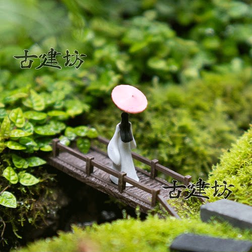 微景观场景摆拍树脂手绘人物模型