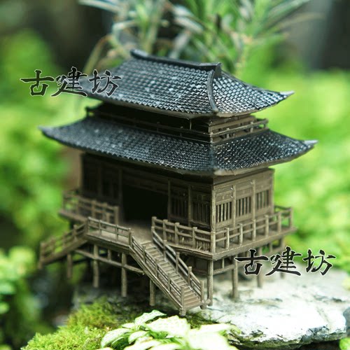 古建坊仿真古建筑假山盆景摆件水