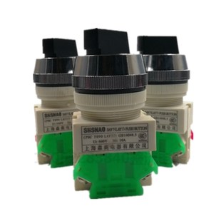 31開孔30MM 森奧SAY7 A按鈕LAY7旋鈕Y090 11X 三檔旋鈕開關(guān)自鎖型