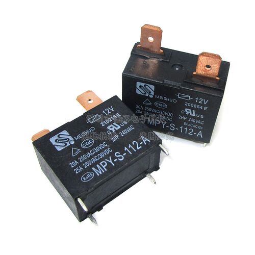 MPY-S-112-A 20A12VDC4脚 一组常开空调热水器常用功率继电器全新