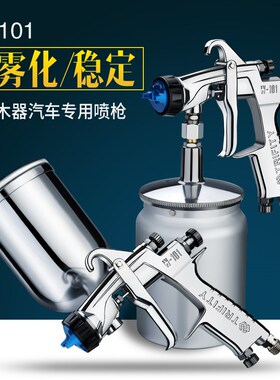 日本w101油漆喷漆枪气动喷漆工具家具面漆高雾化乳胶漆喷枪喷漆