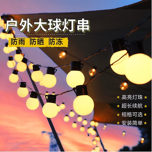 飾燈帶太陽能彩燈串燈帳篷庭院布置防水燈泡 戶外露營氛圍燈led裝