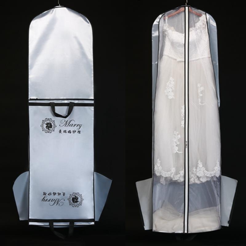 高档 防尘套2米长婚纱礼服大拖尾高档防水手提箱子两用袋子防尘罩