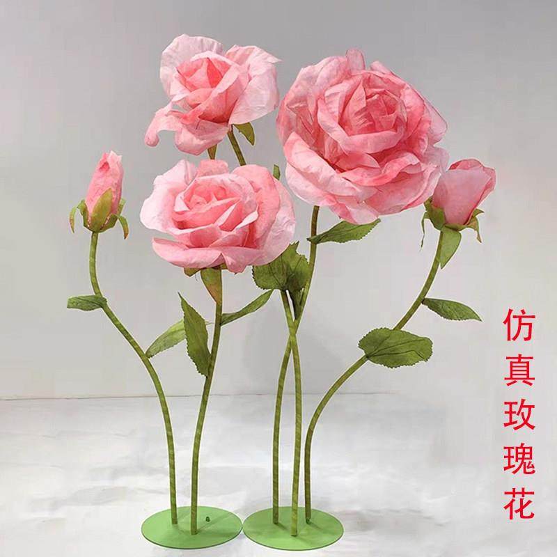 大型纸艺花彷真玫瑰花橱窗婚庆布置摆件商场装饰婚礼店铺美陈花艺,节庆用品/礼品,路引,淘宝优惠券,粉丝福利购,淘宝优惠卷