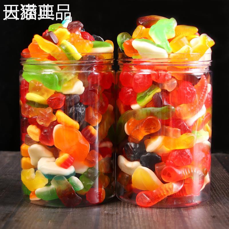 儿童橡皮糖q糖q果零食大果礼包万圣节礼物混合水味软糖罐装