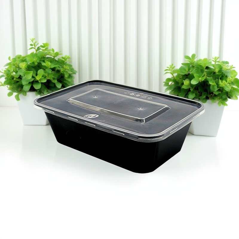 打包盒一次性长方形饭盒加厚塑料外卖透明快餐便当商用带盖餐盒