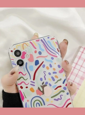 适用时尚1514小清新相框壳13pro彩绘78xax来图x