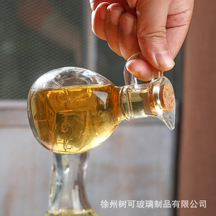 小号鸟嘴玻璃制品油壶宫廷风香醋酱油瓶含盖调味瓶液体