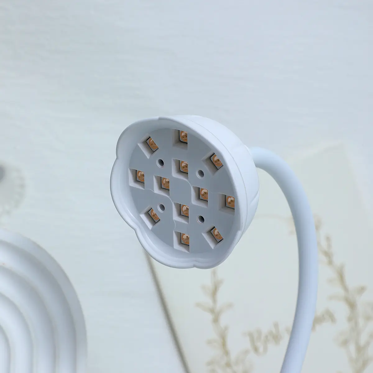 新品uv-06台式贴片光疗灯台式美甲灯蓄电式鹅颈绳uv莲花灯