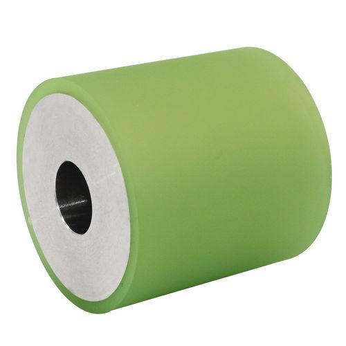 聚氨酯孔力现货滑轮o动驱动主动流水线滚筒通压辊包胶轮不锈钢