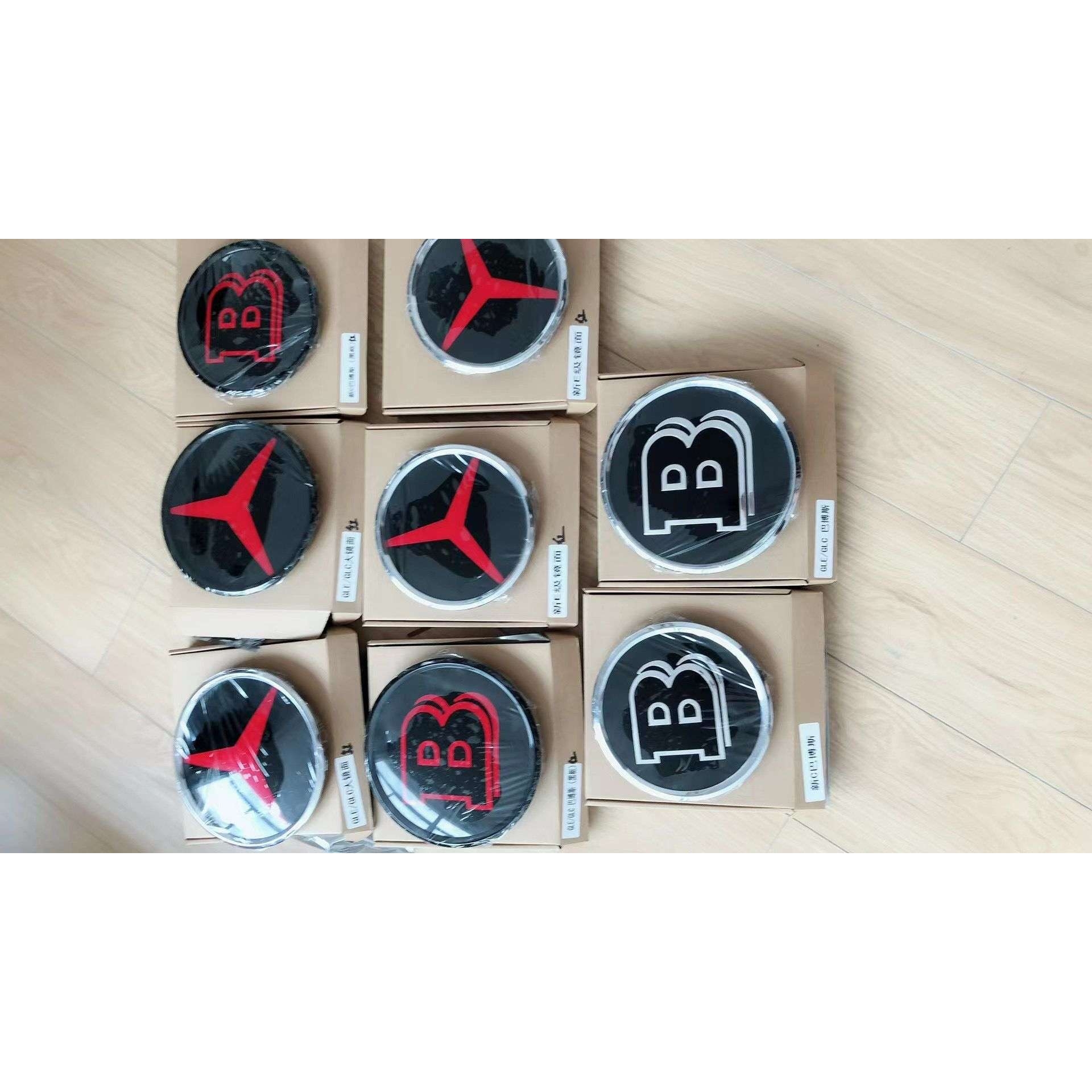 奔驰巴博斯CE级GLE GLS GLA CLA MLGL GLC镜面车标中网立体大标