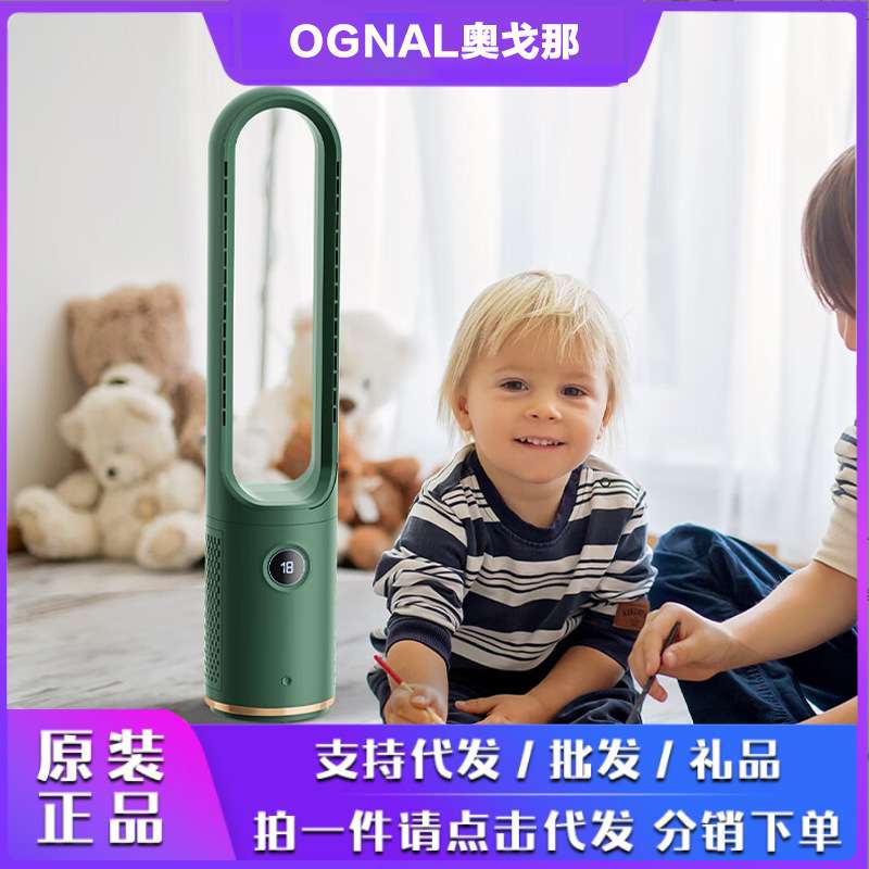 OGNAL 奥戈那无叶风扇电风扇家用轻音落地扇升级空气净化塔扇节能