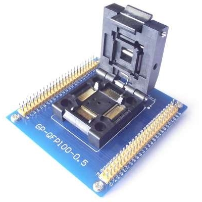 IC51-1004-809-23 测试座 QFP100 TQFP100 LQFP100编程座 烧录座
